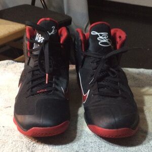 Black and Red High-Top Sneakers